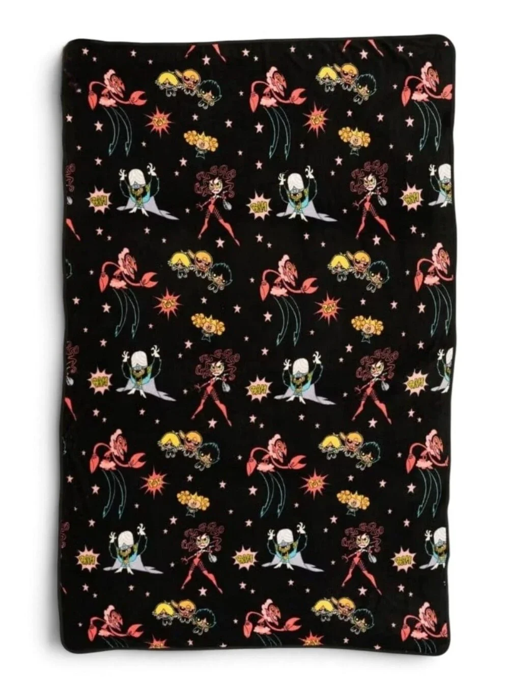 Powerpuff Girls Bedding Super Soft Plush Blanket Girls vs Villains Black
